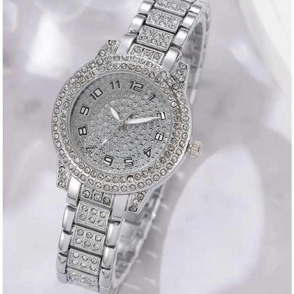 6PCS Women Jewelry Set - Luxury Elegant Alloy Crystal Wristwatch Dubai Style main image 6